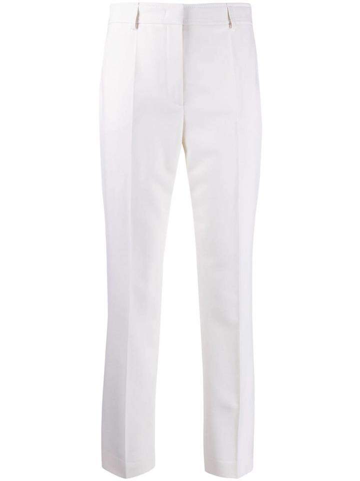 Emilio Pucci High Waisted Slim Trousers - White