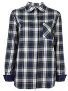 Courrèges Checked Chest Pocket Shirt, Women's, Size: 38, Grey, Cotton