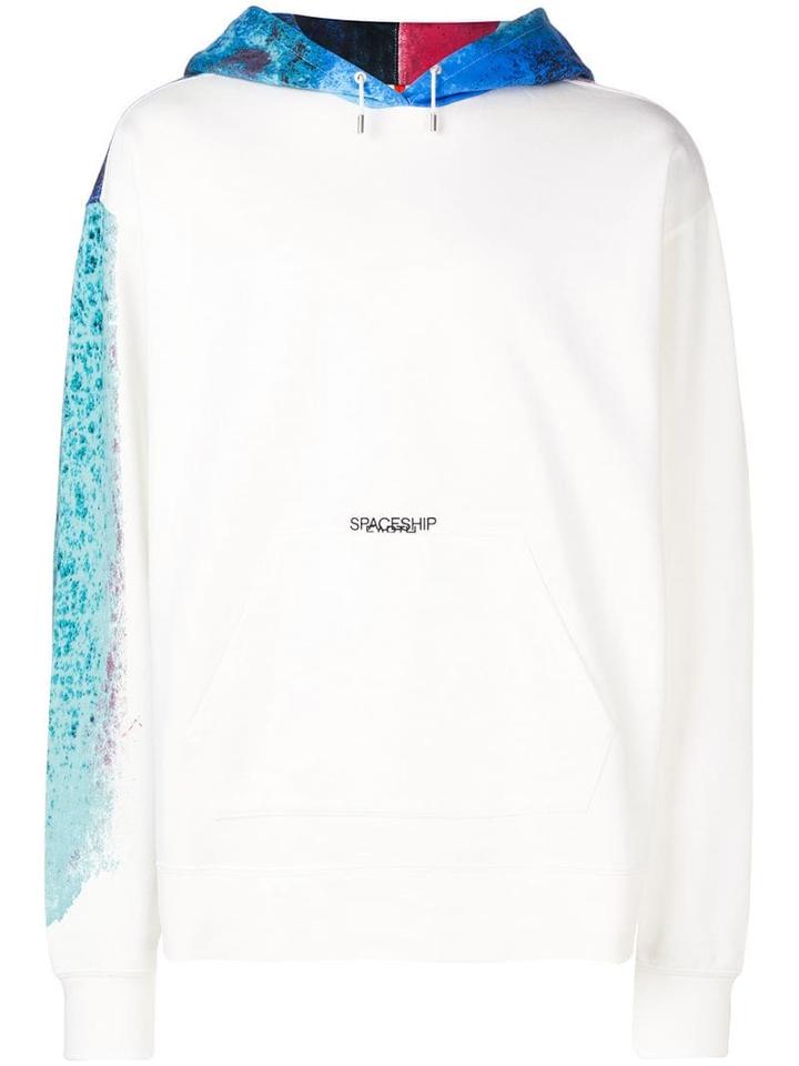 Oamc Abstract Print Logo Hoodie - White