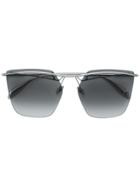 Alexander Mcqueen Eyewear Oversized Gradient Sunglasses - Metallic