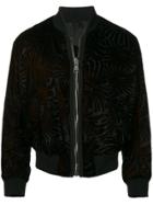 Haider Ackermann Reversible Velvet Floral Bomber Jacket - Black