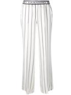 Ermanno Ermanno Pinstripe Straight Leg Trousers - White