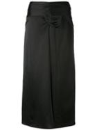 Isabel Marant - Box-pleat Midi Skirt - Women - Ramie/viscose - 38, Black, Ramie/viscose