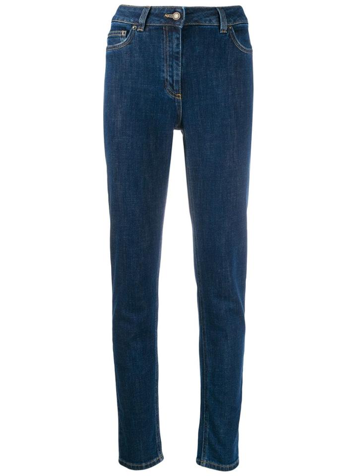 Moschino Teddy Embroidered Skinny Jeans - Blue