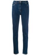 Moschino Teddy Embroidered Skinny Jeans - Blue