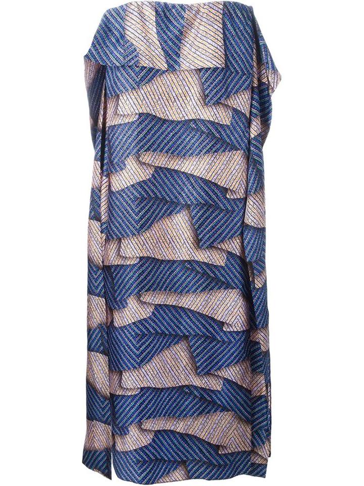 Msgm Layered Maxi Dress, Women's, Size: 42, Silk/polyester