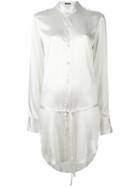 Ann Demeulemeester Long Shirt, Women's, Size: 38, Nude/neutrals, Silk/spandex/elastane