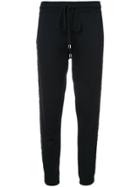 Oscar De La Renta Embroidered Side-striped Trousers - Black