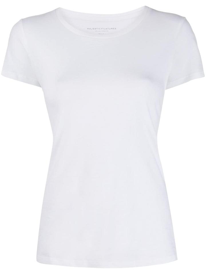Majestic Filatures Round Neck Slim-fit T-shirt - White