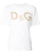 Dolce & Gabbana Floral Brocade Logo T-shirt - White