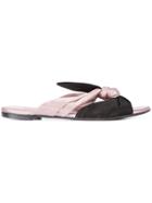 Oscar De La Renta Piper Mules - Pink & Purple