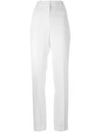 Givenchy Wide Leg Crepe Trousers, Women's, Size: 36, White, Viscose/spandex/elastane/acetate/polyamide