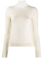 Chloé Square Pattern Jumper - White