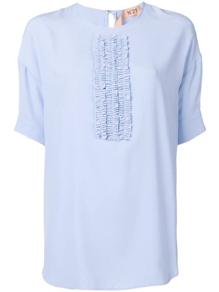 No21 Ruffle Panel T-shirt - Blue