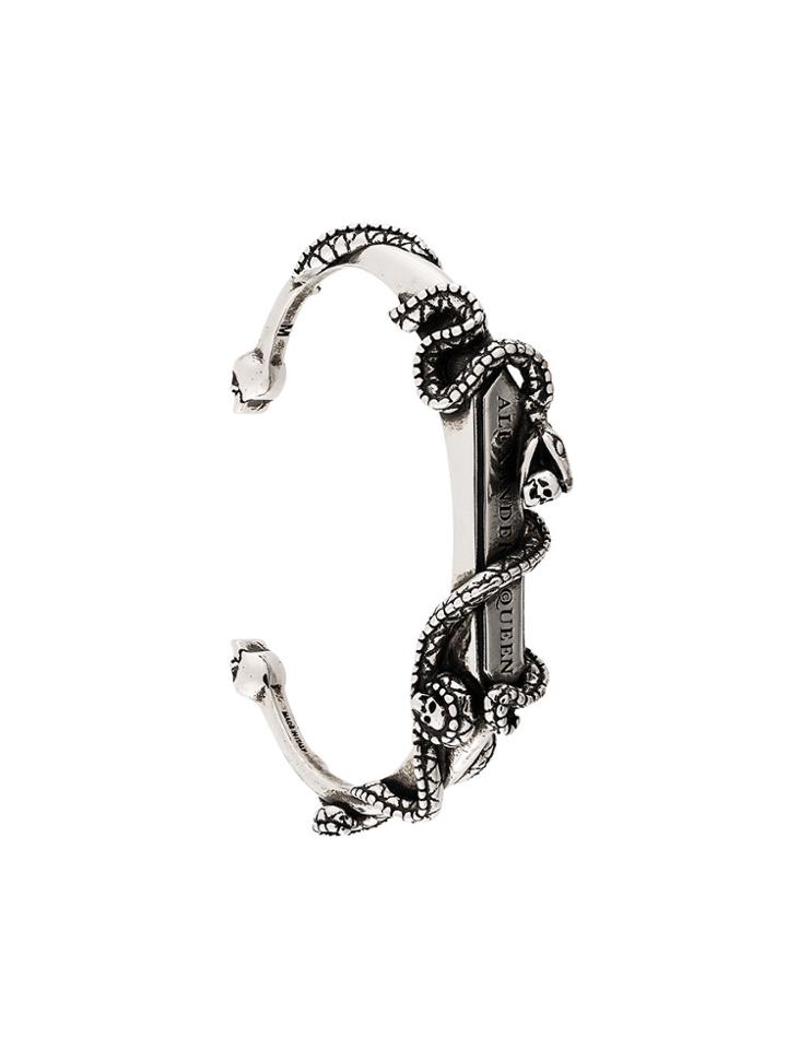 Alexander Mcqueen Snake Cuff - Metallic