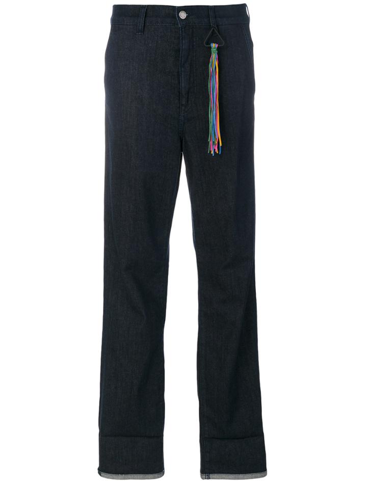 Mira Mikati Rainbow Hem Straight Jeans - Blue