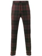 Valentino - Tartan Trousers - Men - Cotton/viscose/virgin Wool - 48, Red, Cotton/viscose/virgin Wool