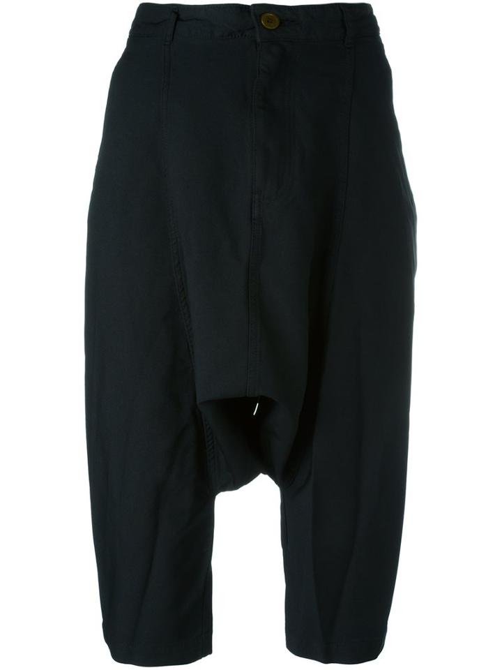 Comme Des Garçons Dropped-crotch Trousers, Women's, Size: Xs, Black, Polyester