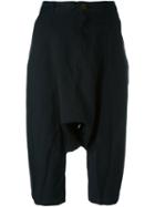 Comme Des Garçons Dropped-crotch Trousers, Women's, Size: Xs, Black, Polyester