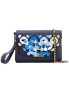 Anya Hindmarch - Hedra Bathurst Wallet-on-chain - Women - Silk/leather - One Size, Blue, Silk/leather