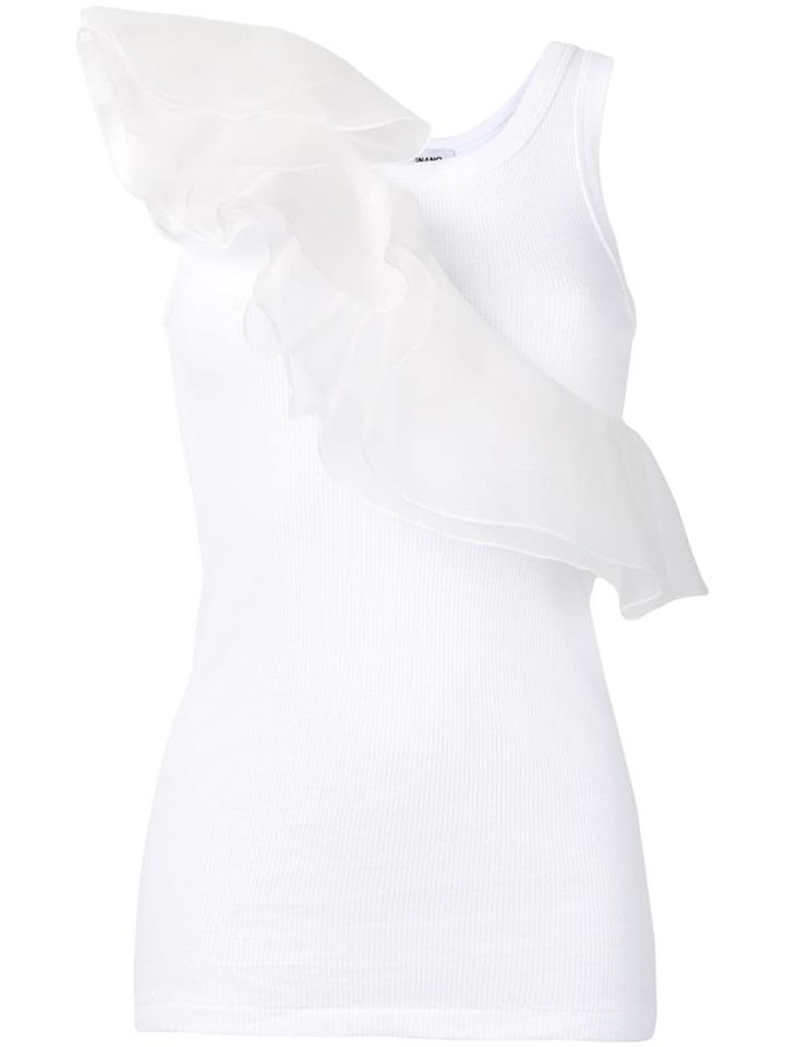 Brognano Ruffle Detail Tank Top - White