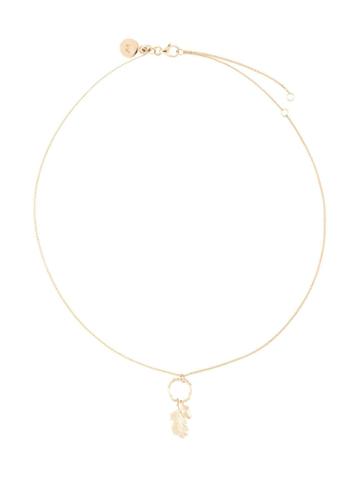Karen Walker Acorn And Leaf Loop Necklace - Gold