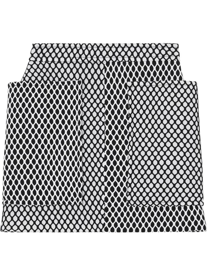 Burberry Pocket Detail Mesh And Neoprene Mini Skirt - Black
