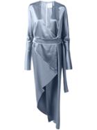 Dion Lee Asymmetric Wrap Dress - Blue