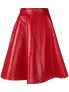 Msgm Polished A-line Skirt - Red