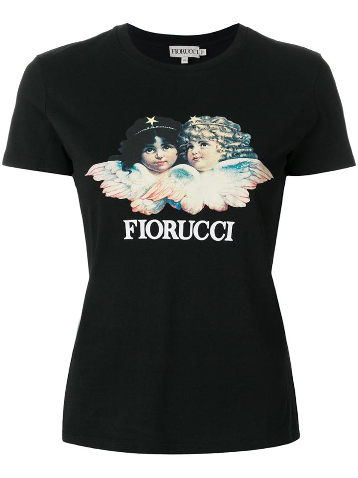 Fiorucci Logo Print T-shirt - Black