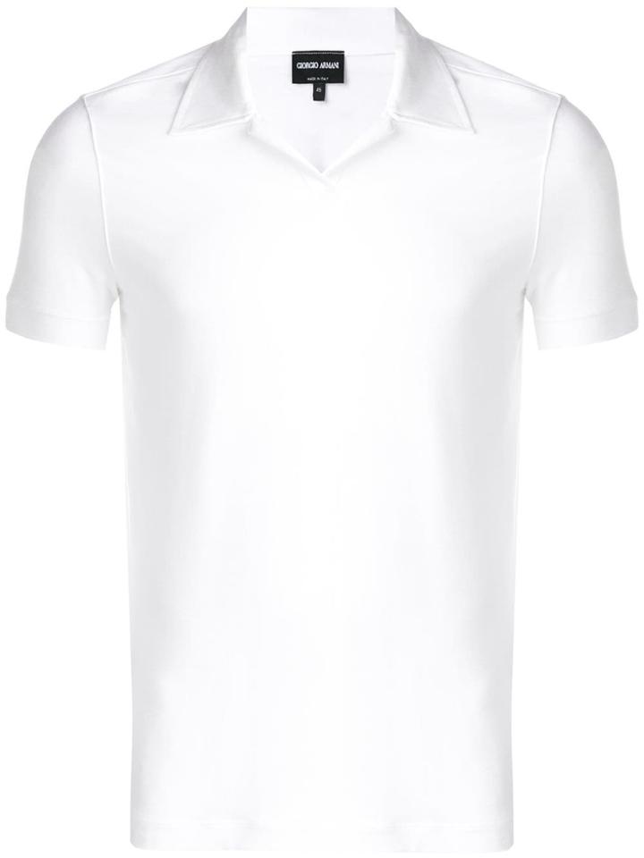 Giorgio Armani Short-sleeve Polo Top - White