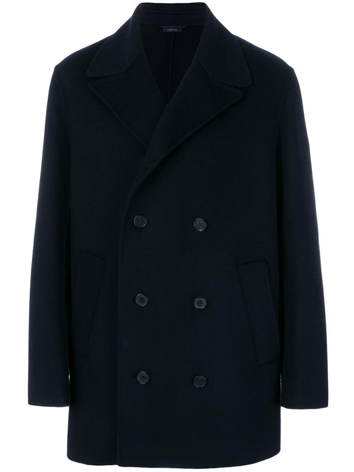 Jil Sander Nizza Double Breasted Coat - Blue