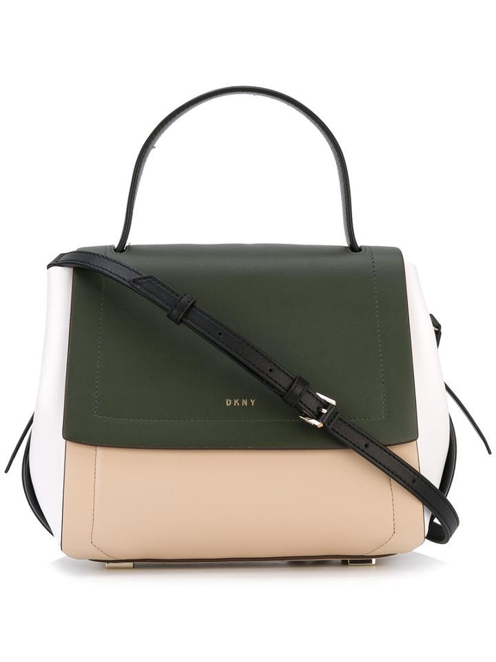 Dkny - Foldover Tote - Women - Leather - One Size, Green, Leather