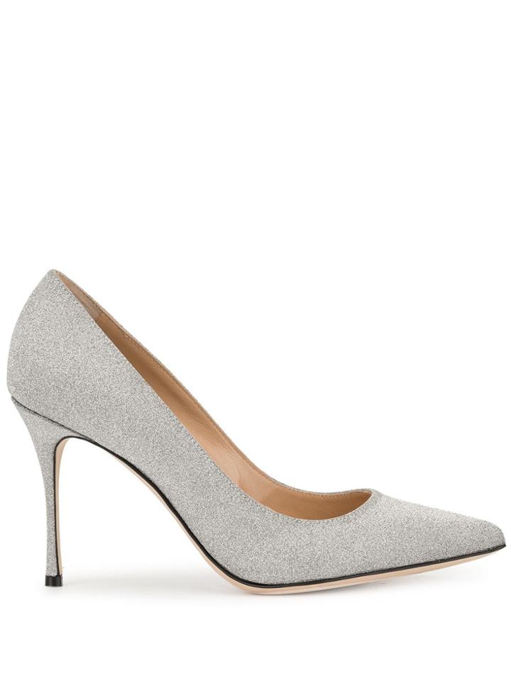 Sergio Rossi Godiva Glitter Pumps - Silver