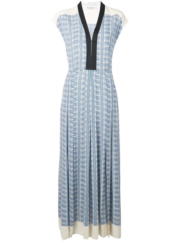 Philosophy Di Lorenzo Serafini Paisley Print Long Dress - Neutrals