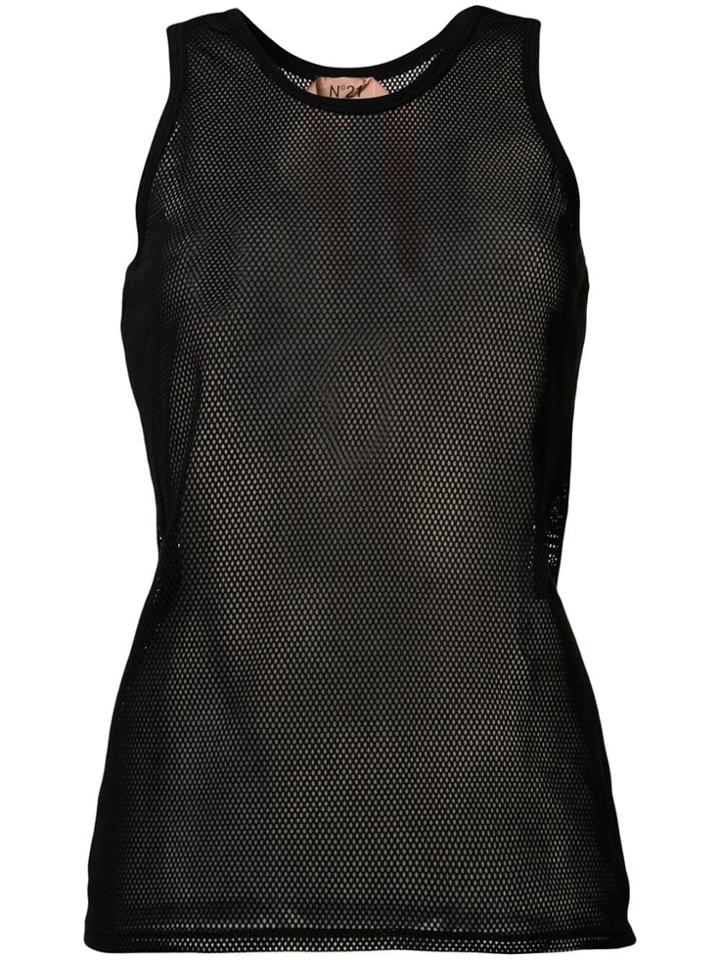 No21 Mesh Tank Top - Black