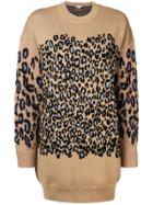 Kenzo Leopard Print Jumper Dress - Neutrals