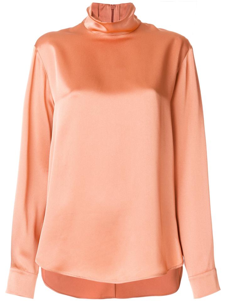 Cédric Charlier Roll Neck Top - Yellow & Orange