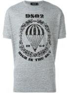 Dsquared2 Parachute Crest T-shirt, Men's, Size: Xxl, Grey, Cotton
