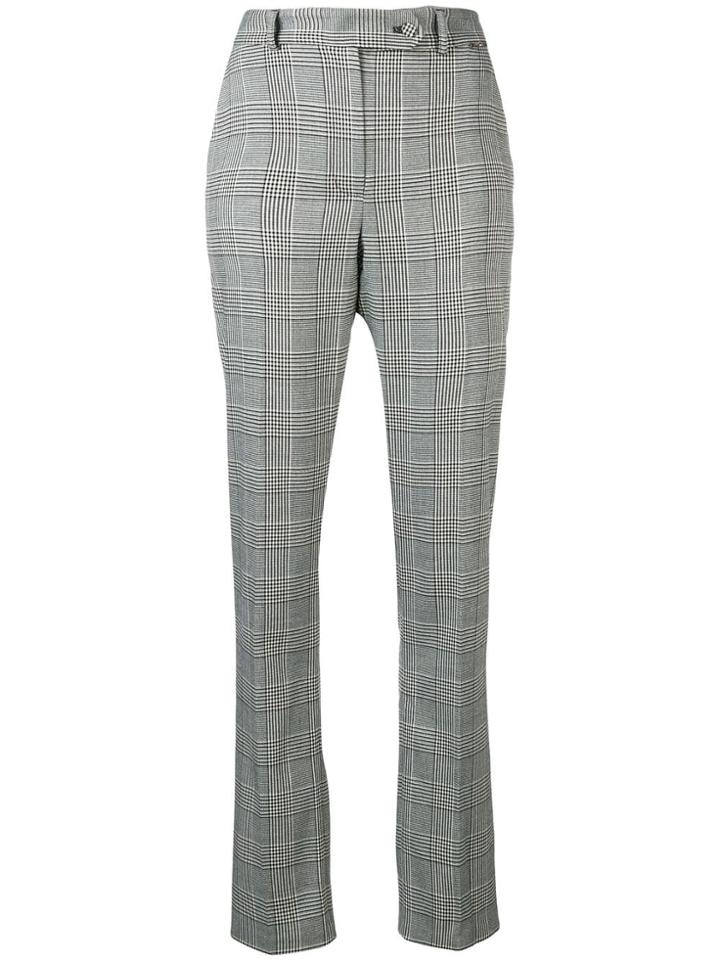 Styland Houndstooth Slim-fit Trousers - Black
