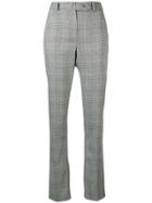 Styland Houndstooth Slim-fit Trousers - Black