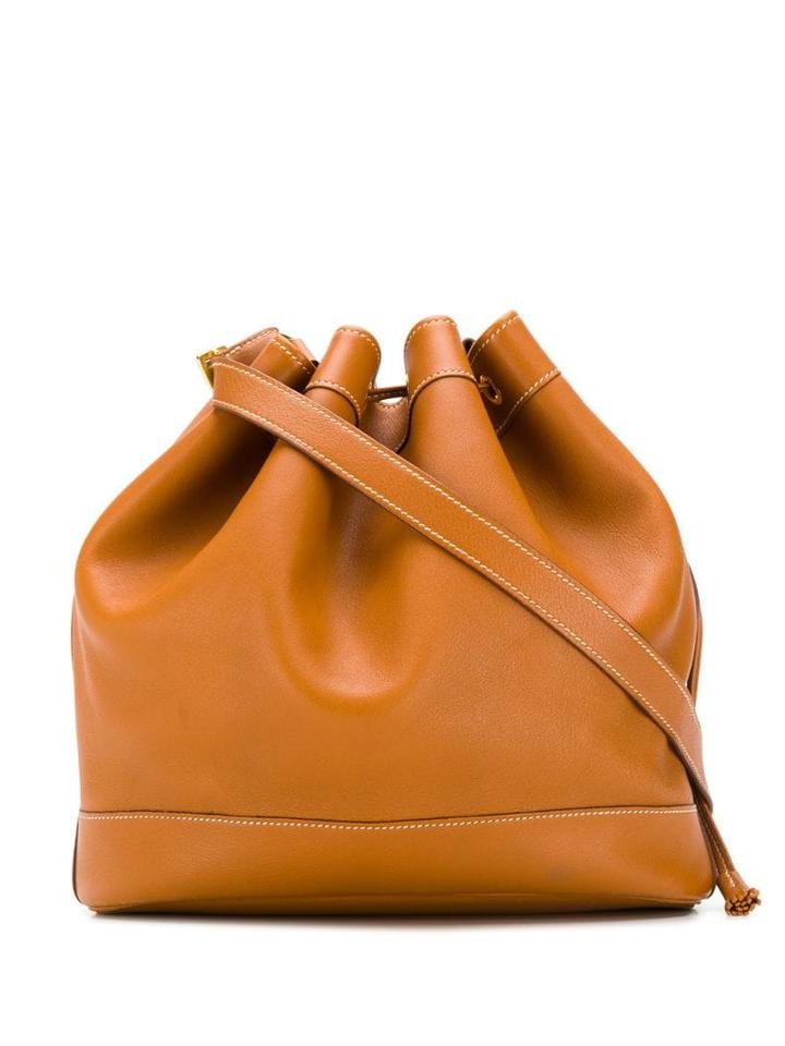 Hermès Pre-owned Contrast Stitch Bucket Bag - Brown