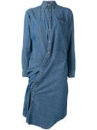 Junya Watanabe Comme Des Garçons Off Centre Fastening Shirt Dress -