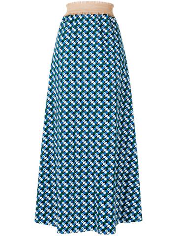 Daniela Pancheri Printed Midi Skirt - Blue