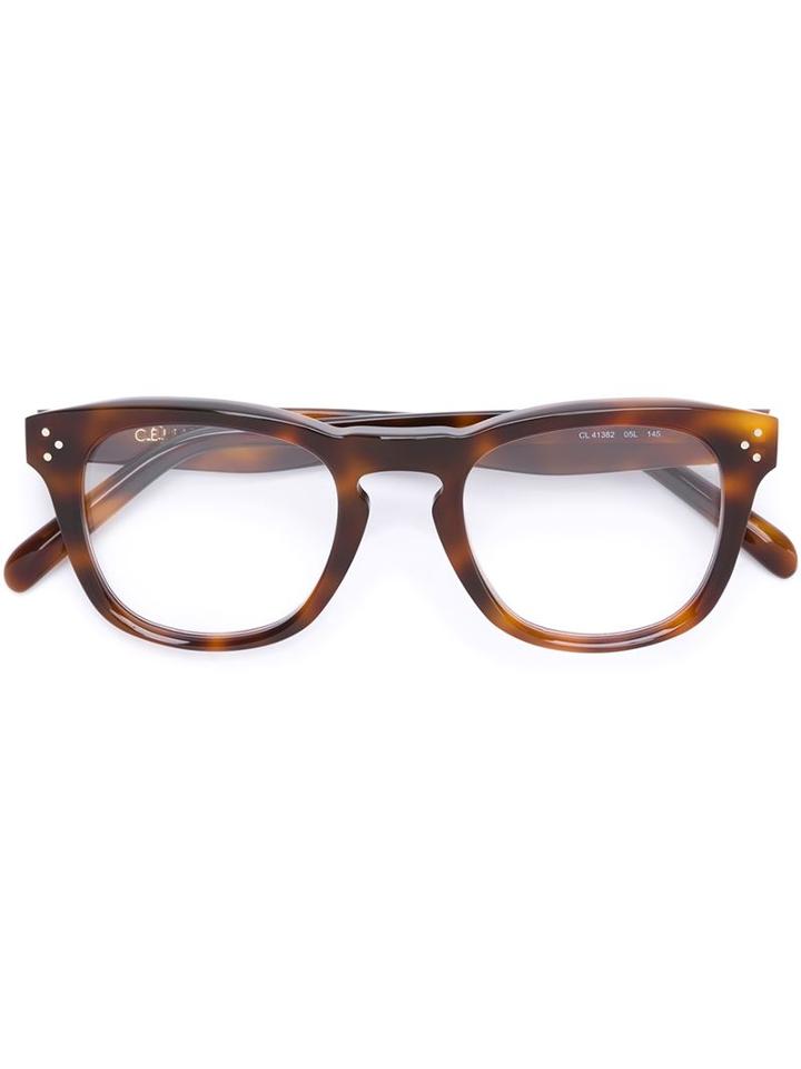 Céline Eyewear Round Frame Glasses, Acetate