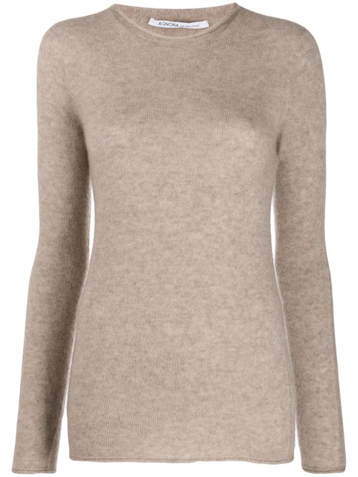 Agnona Fine Knit Jumper - Neutrals