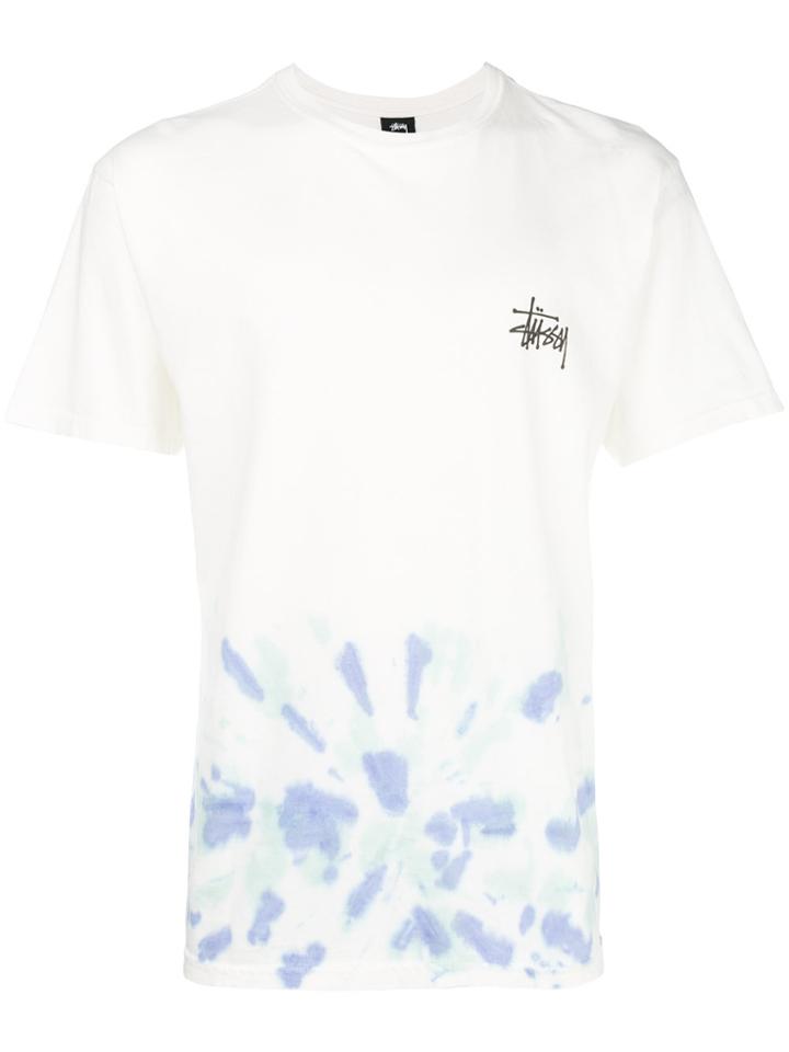 Stussy Tie-dye Effect T-shirt - White