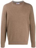Brunello Cucinelli Rib Knit Sweater - Neutrals