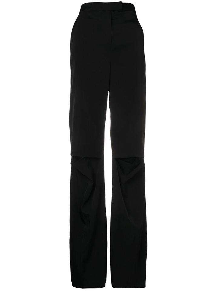 Yang Li Long Layered Trousers - Black