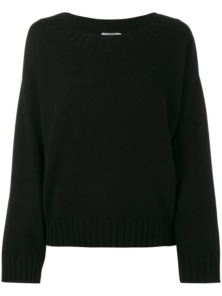 Vince Crew Neck Sweater, Women's, Size: Xs, Black, Cashmere
